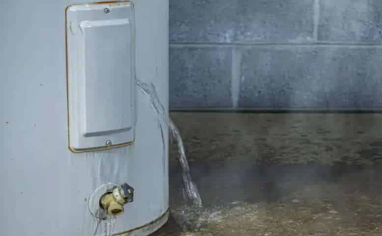 A leaking Tankless Water Heater.