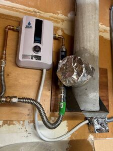 Brand new EcoSmart electric tankless water heater up and running in San Jose