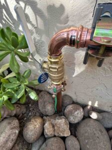 Closeup of Copper Main Water Shut Off